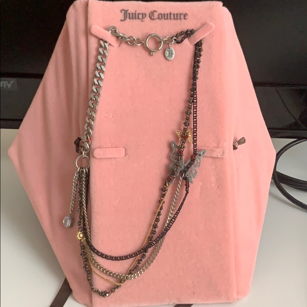 Juicy Courure Layered Butterfly Necklace